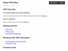 Tablet Screenshot of makephpsites.com